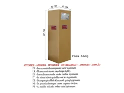 Lámpara de Pie TOSEL ,madera,Negro ,A155xD 40x P 40 cm