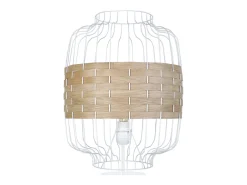 Lámpara de Pie TOSEL ,madera,Blanco ,A 170xD40x P 40cm