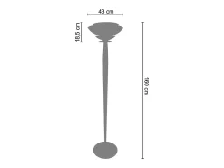 Lámpara de Pie TOSEL ,madera,Naranja,A162xD40xP40cm