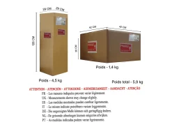Lámpara de Pie TOSEL ,madera,Gris ,A 150x D40xP40cm