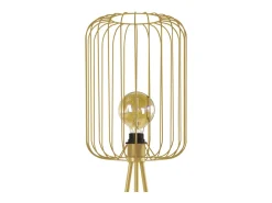 Lámpara de Pie TOSEL ,metal,Dorado ,A155xD 40xP40cm
