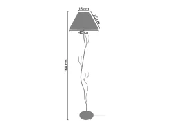 Lámpara de Pie TOSEL ,metal,Marrón,A168xD40xP40 cm