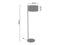 Lámpara de Pie TOSEL ,metal,Blanco ,A145xD30xP30cm