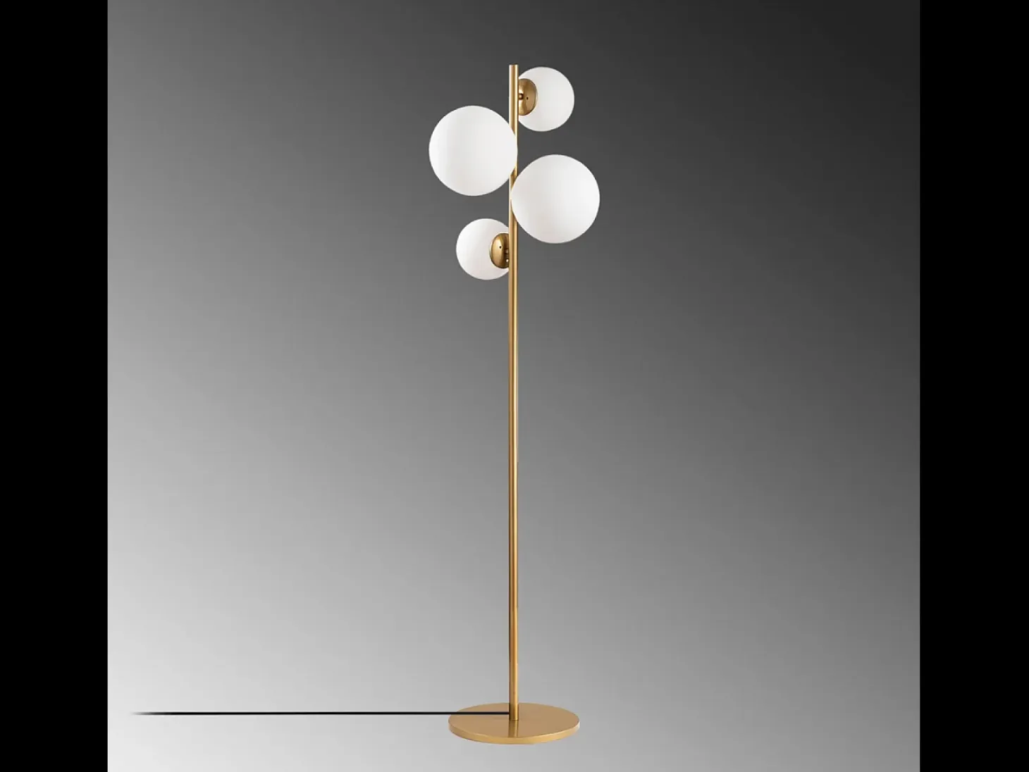 Lámpara de Pie Vintage Dorada con 4 Elegantes Luces para Dormitorio Salón Oficina