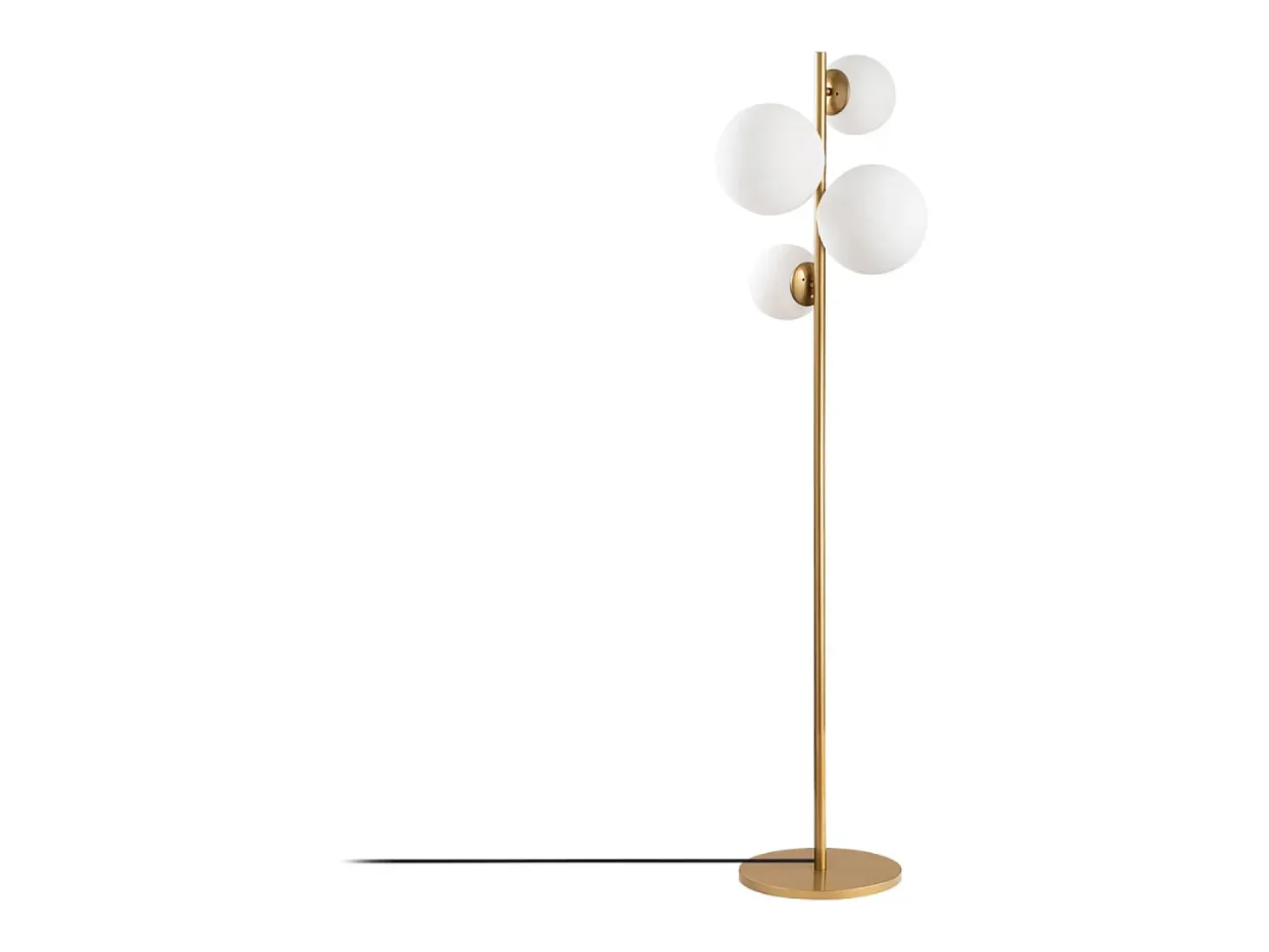 Lámpara de Pie Vintage Dorada con 4 Elegantes Luces para Dormitorio Salón Oficina