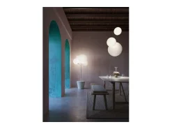 Lámpara de pie Zafferano - Tree of Light para exterior e interior, color blanco - Lámpara de pie LED E27 - Superficie de apoyo orientable