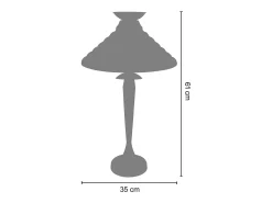 Lámpara de Salón TOSEL ,metal,madera,Naranja,A61xD35xP35cm