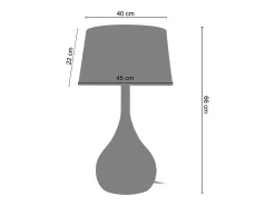 Lámpara de Salón TOSEL ,vidrio,Transparente ,A66xD45xP 45cm