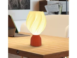 Lámpara de sobremesa Antorcha Homcom 25W luz LED 3000K blanco Ø16,5x28 cm