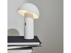 Lámpara de sobremesa con cabezal ajustable para interior blanco