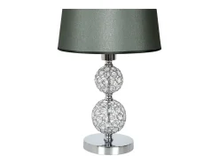 Lámpara de sobremesa Kegan Lumit 60W cromo/plata Ø30x48 cm