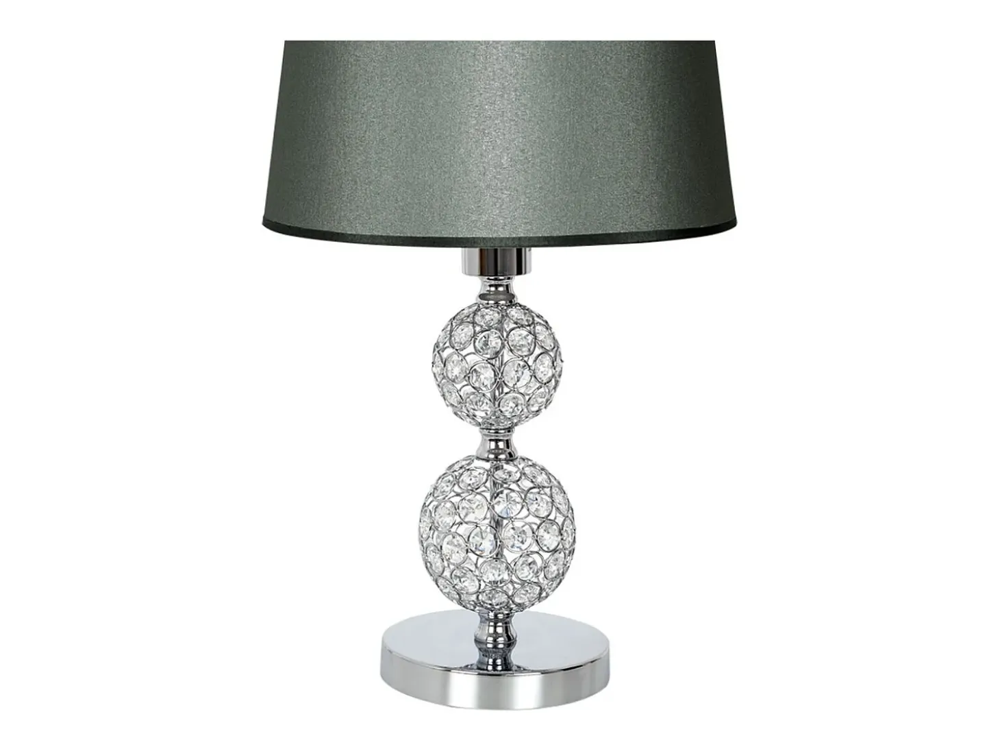 Lámpara de sobremesa Kegan Lumit 60W cromo/plata Ø30x48 cm