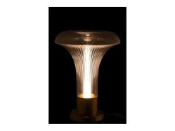 Lámpara de sobremesa Led en cristal transparente 41x41x55 cm