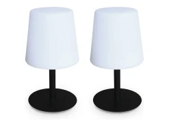 Lámpara de sobremesa led para interior/exterior, set de 2 negro