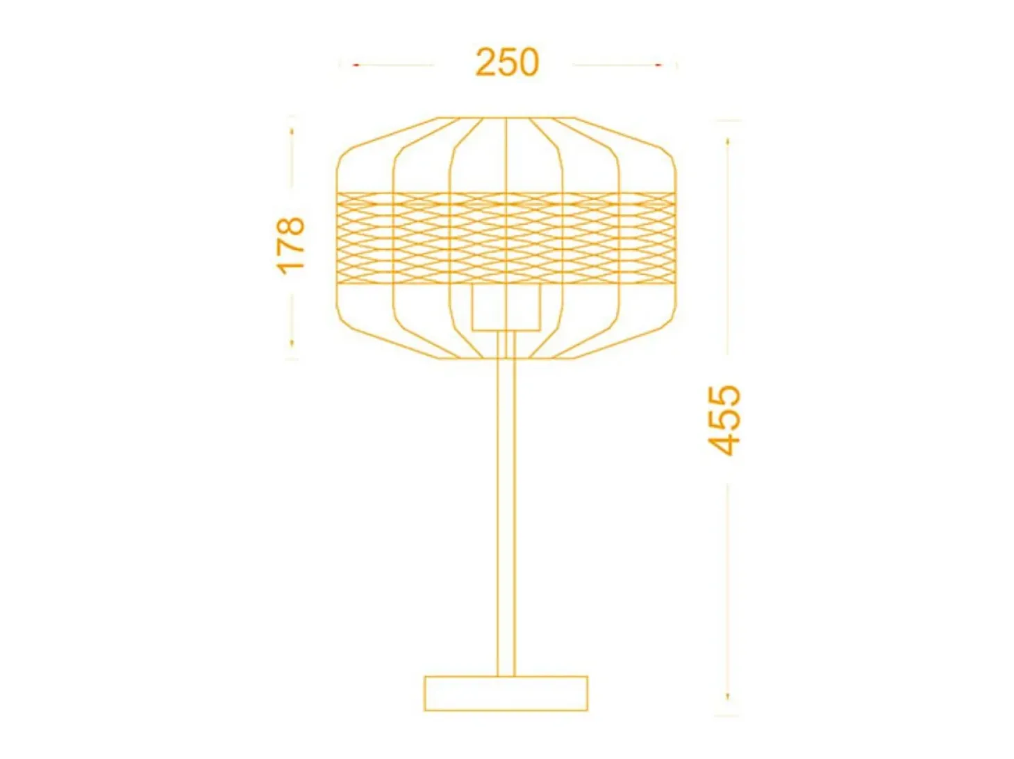 Lámpara de sobremesa Solange Lumit 60W mimbre natural/marrón Ø25x45,5 cm
