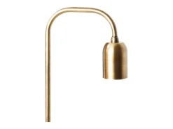 Lámpara de sobremesa Space Lumit 60W latón cuero 36x12x20 cm