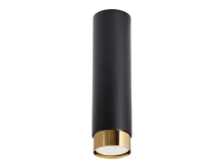 Lámpara de techo Alvor moderno de acero - 1 fuentes luminosas 3000K - L.6 x A.22,5 cm - negro/oro