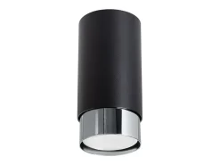 Lámpara de techo Alvor moderno de acero - 1 fuentes luminosas 4000K - L.6 x A.12,5 cm - negro/cromo