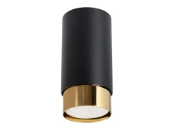 Lámpara de techo Alvor moderno de acero - 1 fuentes luminosas 3000K - L.6 x A.12,5 cm - negro/oro