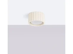 Lámpara De Techo Aura Minimalista De Aluminio - 1 Fuentes Luminosas - L.10 X A.10 Cm - Beige