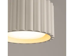 Lámpara De Techo Aura Minimalista De Aluminio - 1 Fuentes Luminosas - L.10 X A.10 Cm - Beige