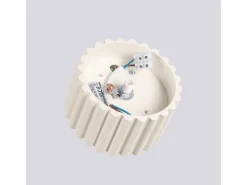 Lámpara De Techo Aura Minimalista De Aluminio - 1 Fuentes Luminosas - L.10 X A.10 Cm - Beige