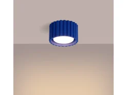 Lámpara De Techo Aura Minimalista De Aluminio - 1 Fuentes Luminosas - L.10 X A.10 Cm - Ultramarino