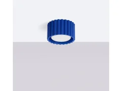 Lámpara De Techo Aura Minimalista De Aluminio - 1 Fuentes Luminosas - L.10 X A.10 Cm - Ultramarino