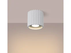 Lámpara De Techo Aura Minimalista De Aluminio - 1 Fuentes Luminosas - L.10 X A.10 Cm - Blanco