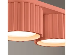Lámpara De Techo Aura Minimalista De Aluminio - 2 Fuentes Luminosas - L.21 X A.12 Cm - Aterciopelado