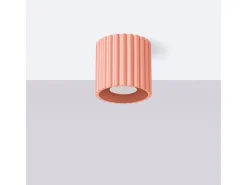 Lámpara De Techo Aura Minimalista De Aluminio - 1 Fuentes Luminosas - L.10 X A.10 Cm - Aterciopelado