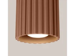 Lámpara De Techo Aura Minimalista De Aluminio - 1 Fuentes Luminosas - L.10 X A.10 Cm - Moca