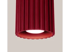 Lámpara De Techo Aura Minimalista De Aluminio - 1 Fuentes Luminosas - L.10 X A.10 Cm - Borgoña