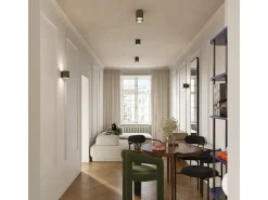 Lámpara De Techo Aura Minimalista De Aluminio - 1 Fuentes Luminosas - L.10 X A.10 Cm - Verde Oliva