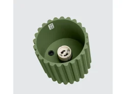 Lámpara De Techo Aura Minimalista De Aluminio - 1 Fuentes Luminosas - L.10 X A.10 Cm - Verde Oliva