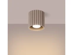 Lámpara De Techo Aura Minimalista De Aluminio - 1 Fuentes Luminosas - L.10 X A.10 Cm - Gris Pardo
