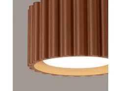 Lámpara De Techo Aura Minimalista De Aluminio - 1 Fuentes Luminosas - L.10 X A.10 Cm - Moca