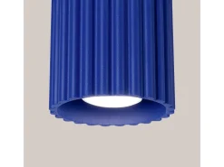 Lámpara De Techo Aura Minimalista De Aluminio - 1 Fuentes Luminosas - L.10 X A.10 Cm - Ultramarino