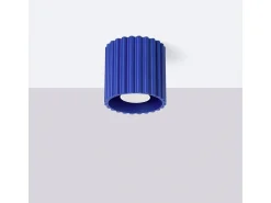 Lámpara De Techo Aura Minimalista De Aluminio - 1 Fuentes Luminosas - L.10 X A.10 Cm - Ultramarino