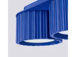Lámpara De Techo Aura Minimalista De Aluminio - 2 Fuentes Luminosas - L.21 X A.12 Cm - Ultramarino