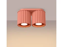 Lámpara De Techo Aura Minimalista De Aluminio - 2 Fuentes Luminosas - L.21 X A.12 Cm - Aterciopelado