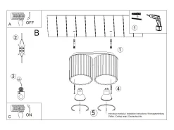 Lámpara De Techo Aura Minimalista De Aluminio - 2 Fuentes Luminosas - L.21 X A.12 Cm - Aterciopelado