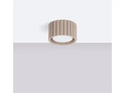 Lámpara De Techo Aura Minimalista De Aluminio - 1 Fuentes Luminosas - L.10 X A.10 Cm - Gris Pardo