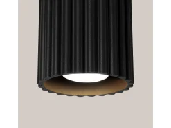 Lámpara De Techo Aura Minimalista De Aluminio - 1 Fuentes Luminosas - L.10 X A.10 Cm - Negro