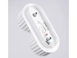 Lámpara De Techo Aura Minimalista De Aluminio - 2 Fuentes Luminosas - L.21 X A.12 Cm - Blanco
