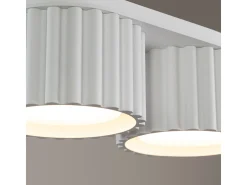 Lámpara De Techo Aura Minimalista De Aluminio - 2 Fuentes Luminosas - L.21 X A.12 Cm - Blanco