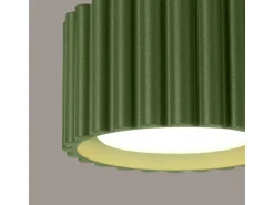Lámpara De Techo Aura Minimalista De Aluminio - 1 Fuentes Luminosas - L.10 X A.10 Cm - Verde Oliva