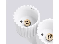 Lámpara De Techo Aura Minimalista De Aluminio - 2 Fuentes Luminosas - L.21 X A.12 Cm - Blanco