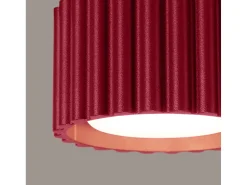 Lámpara De Techo Aura Minimalista De Aluminio - 1 Fuentes Luminosas - L.10 X A.10 Cm - Borgoña