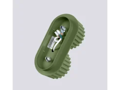Lámpara De Techo Aura Minimalista De Aluminio - 2 Fuentes Luminosas - L.21 X A.12 Cm - Verde Oliva